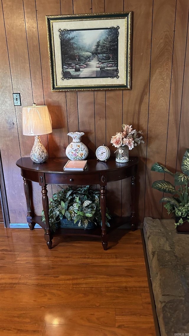 164 Polk Road 714, Mena, AR 71953 - interior details with wood finished floors and wood walls