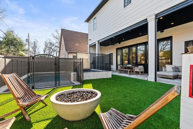 5204 Stonewall Rd, Little Rock, AR 72207 - view of yard with a gate, fence, and a patio area