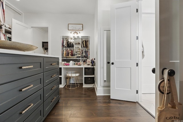 125 Hallen Ln, Little Rock, AR 72223 - walk in closet featuring dark wood finished floors