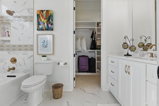 125 Hallen Ln, Little Rock, AR 72223 - full bathroom with marble finish floor, vanity, and toilet