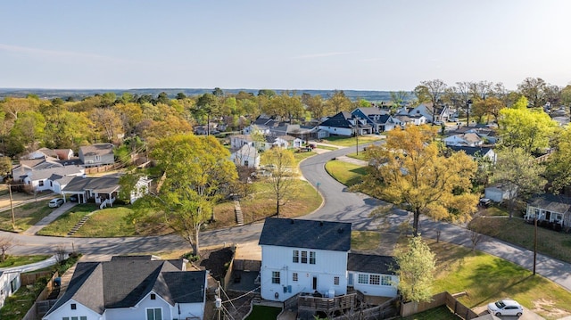 aerial view with a residential view