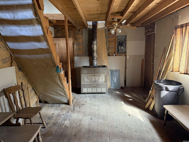150 Woopsie Dr, Leslie, AR 72645 - interior space with hardwood / wood-style floors and a ceiling fan