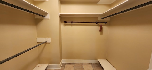 view of walk in closet