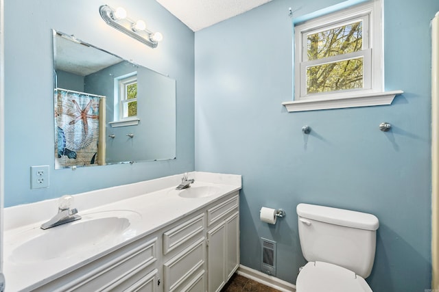 3613 Northlake Rd, Alexander, AR 72002 - bathroom featuring double vanity, a sink, and toilet