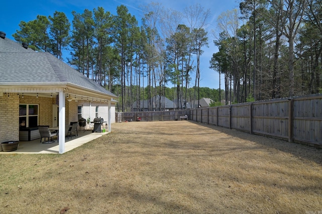 411 Sienna Lake Dr, Little Rock, AR 72210 - view of yard with a fenced backyard and a patio area