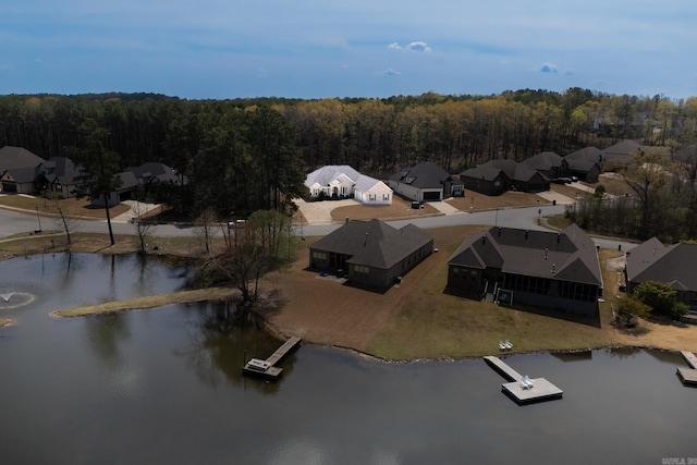 411 Sienna Lake Dr, Little Rock, AR 72210 - aerial view with a water view and a view of trees