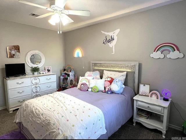6 Timber Ridge Dr, Atlanta, TX 75551 - carpeted bedroom with visible vents and a ceiling fan