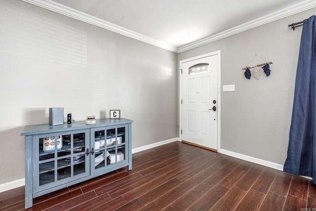 168 Leta Ln, Hot Springs, AR 71913 - foyer entrance with baseboards, wood finished floors, and crown molding