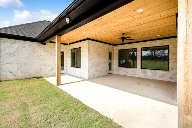 6172 Majestic Waters Dr, Alexander, AR 72002 - view of patio / terrace with a ceiling fan