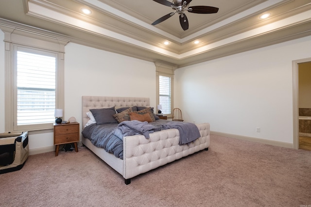 3 Commentry Dr, Little Rock, AR 72223 - carpeted bedroom with baseboards, multiple windows, and ornamental molding