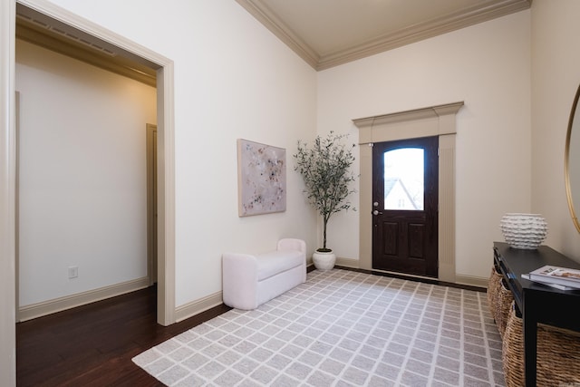 3 Commentry Dr, Little Rock, AR 72223 - foyer entrance featuring ornamental molding, baseboards, and wood finished floors