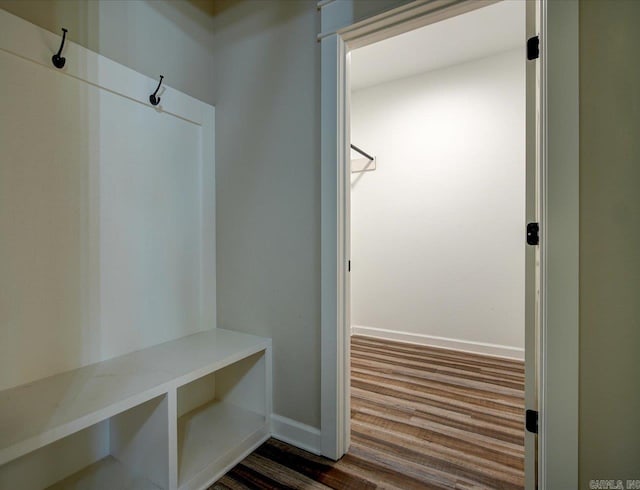 341 Diamondhead Dr, Hot Springs, AR 71913 - mudroom featuring baseboards and dark wood finished floors
