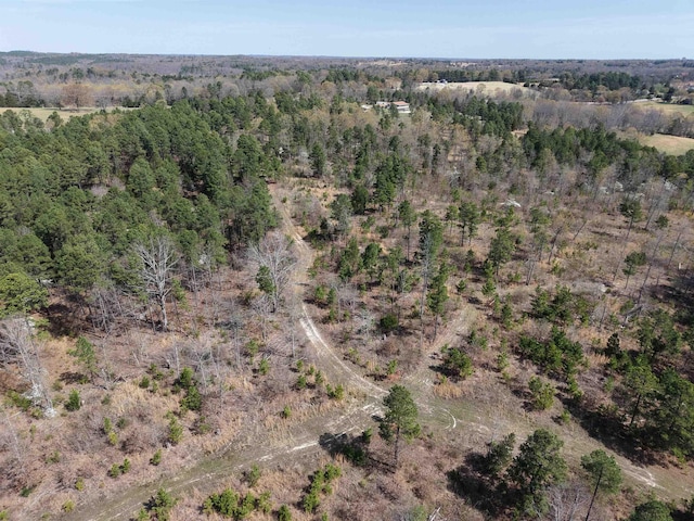 aerial view with a wooded view