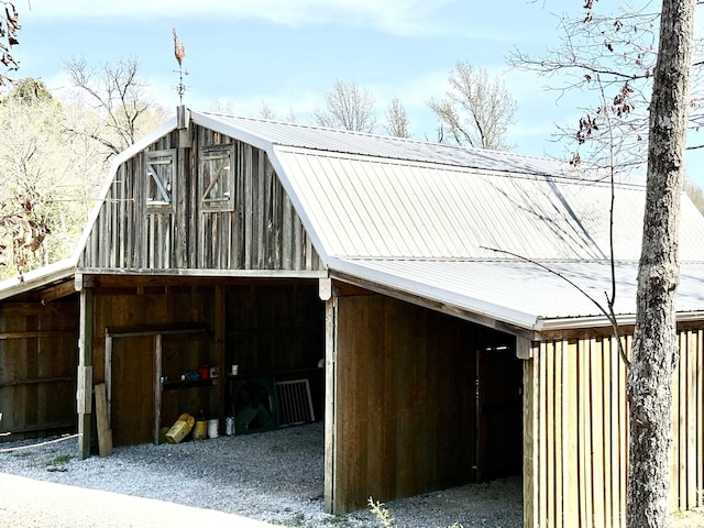view of barn
