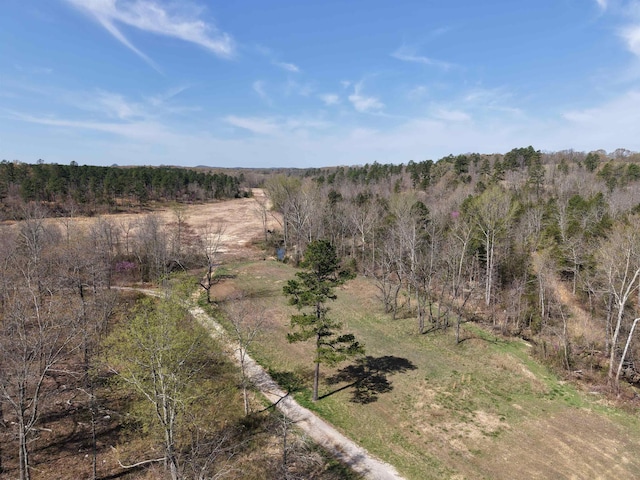 aerial view with a forest view