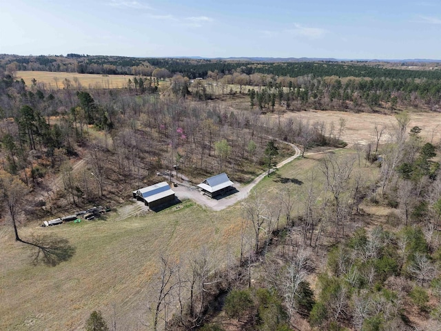 drone / aerial view featuring a rural view