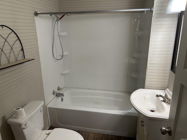 604 E Church St, Morrilton, AR 72110 - full bathroom featuring bathing tub / shower combination, vanity, and toilet