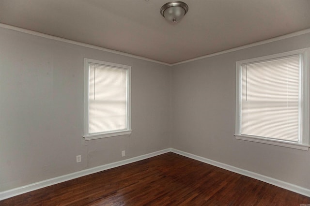 301 Boggs St, North Little Rock, AR 72117 - unfurnished room featuring dark wood-type flooring, baseboards, and ornamental molding