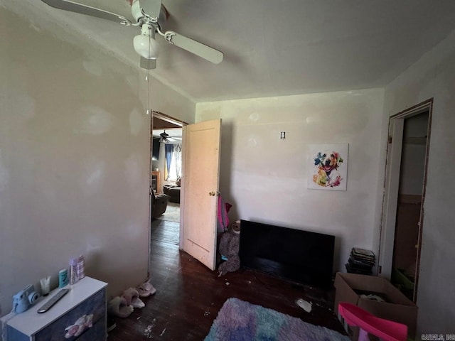 95 Terrafirma Ln, Ash Flat, AR 72513 - bedroom featuring dark wood-style flooring and ceiling fan