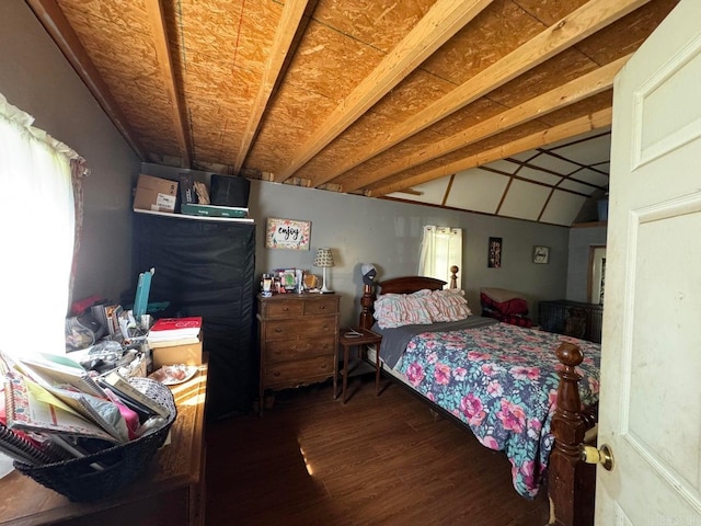 95 Terrafirma Ln, Ash Flat, AR 72513 - bedroom with wood finished floors and lofted ceiling