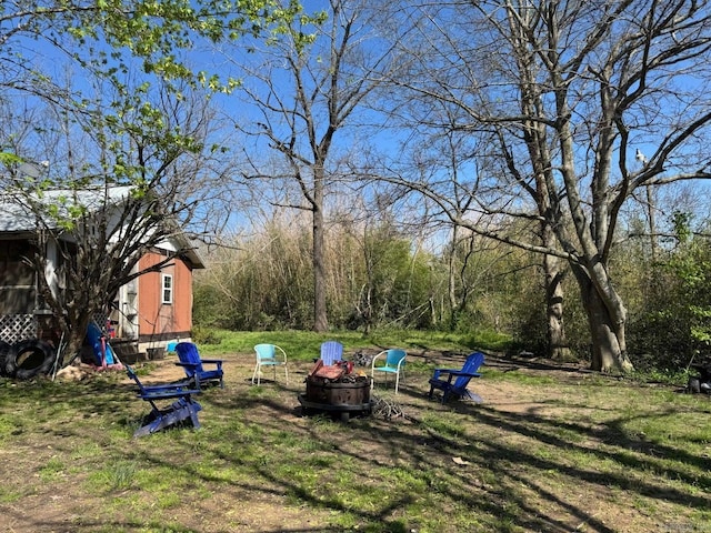 95 Terrafirma Ln, Ash Flat, AR 72513 - view of yard with a fire pit