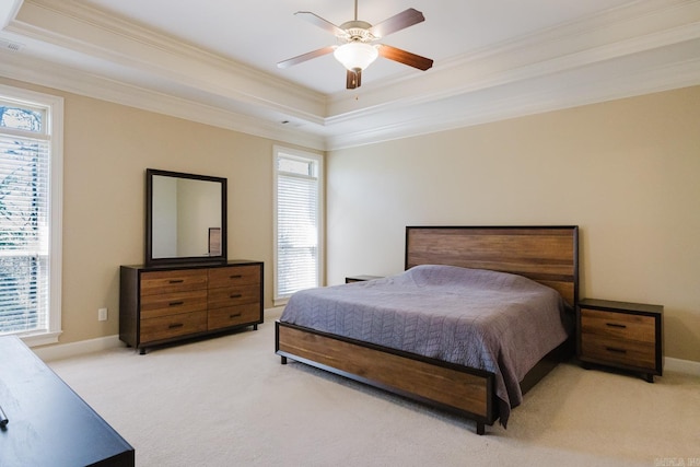 3015 Woodsgate, Little Rock, AR 72211 - bedroom with a tray ceiling, multiple windows, and light colored carpet