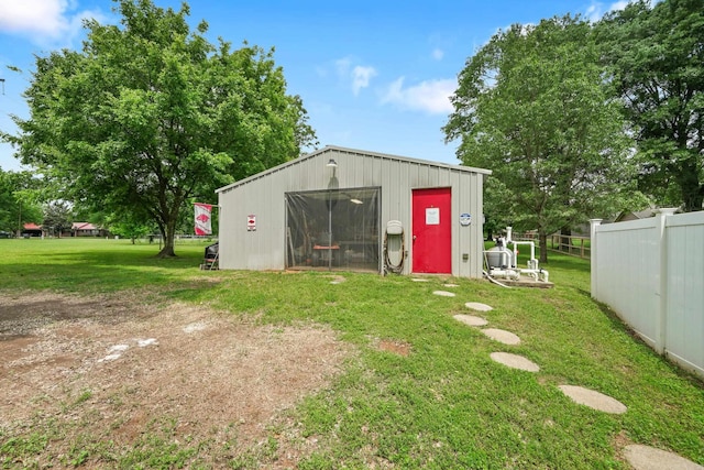 110 N Horatio Homesites Rd, Horatio, AR 71842 - view of pole building with a yard and fence