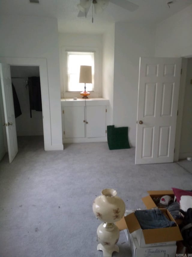 3419 Dr Martin Luther King Dr, Little Rock, AR 72206 - unfurnished bedroom featuring light colored carpet, a ceiling fan, and visible vents