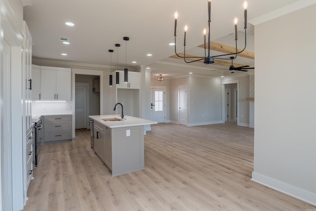 240 Michelle Dr, Beebe, AR 72012 - kitchen with a sink, baseboards, and recessed lighting