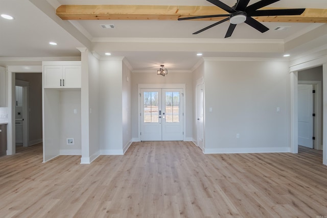 240 Michelle Dr, Beebe, AR 72012 - interior space with visible vents, light wood-style flooring, recessed lighting, and baseboards