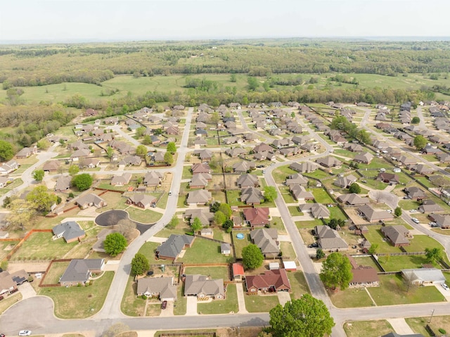 408 Crain Dr, Searcy, AR 72143 - birds eye view of property with a wooded view and a residential view