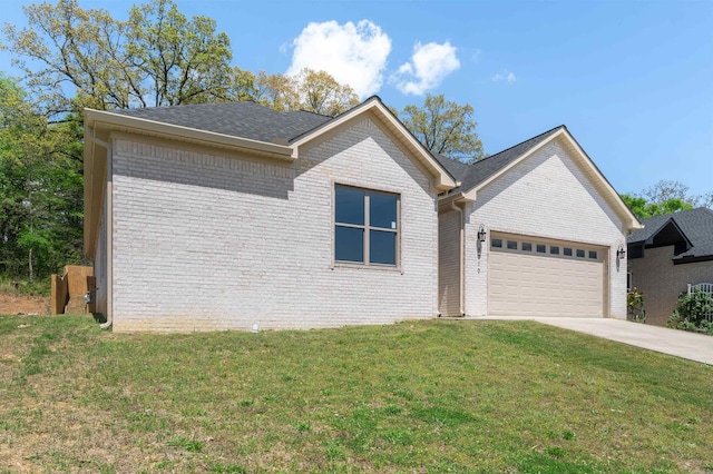 8010 Kanis Oaks Dr, Little Rock, AR 72204 - ranch-style home featuring brick siding, an attached garage, a front lawn, and concrete driveway