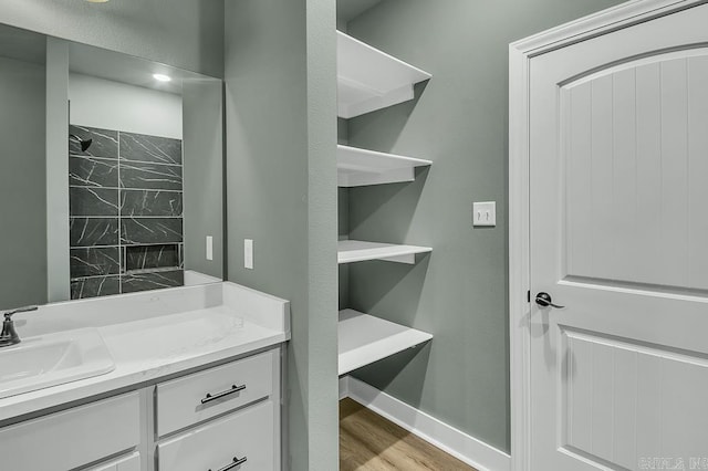 interior space with a sink