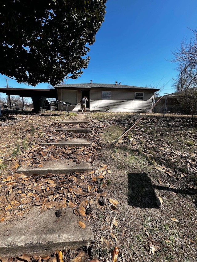11711 Springtree, Little Rock, AR 72209 - rear view of property featuring entry steps