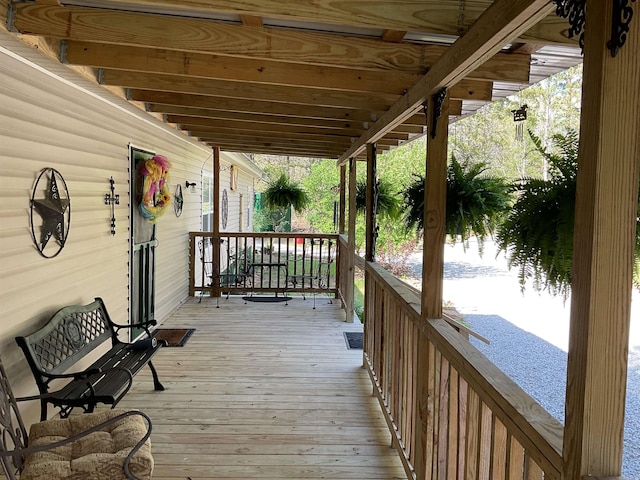 view of wooden terrace