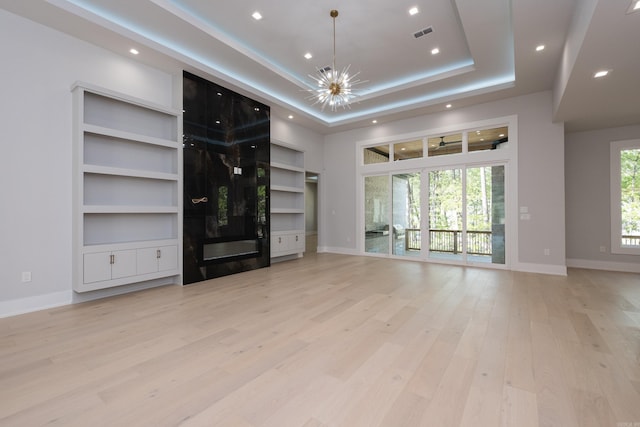 221 Abington Cir, Little Rock, AR 72223 - unfurnished living room featuring recessed lighting, light wood-style flooring, baseboards, and visible vents