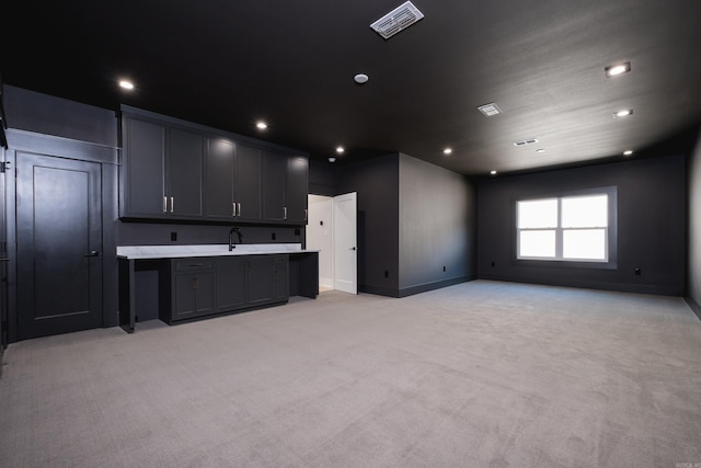 221 Abington Cir, Little Rock, AR 72223 - interior space featuring open floor plan, light colored carpet, light countertops, and visible vents