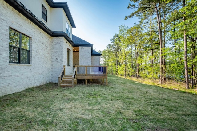 221 Abington Cir, Little Rock, AR 72223 - view of yard with a wooden deck