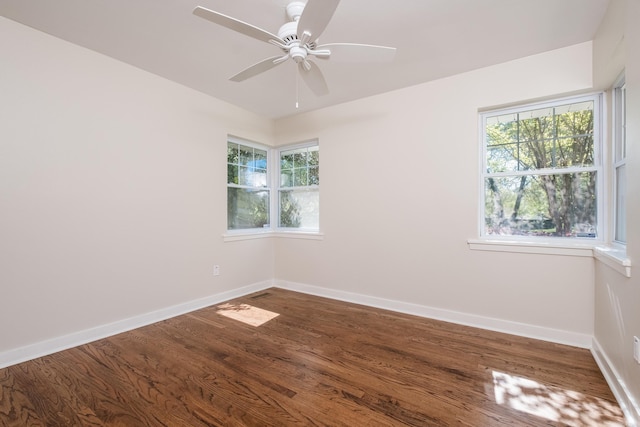 104 Dickson Dr, Little Rock, AR 72207 - empty room with baseboards, ceiling fan, and wood finished floors