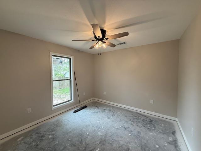 615 N Pruett, Paragould, AR 72450 - spare room with a ceiling fan and baseboards