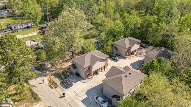 1104 Cartwright, Jonesboro, AR 72401 - aerial view featuring a wooded view