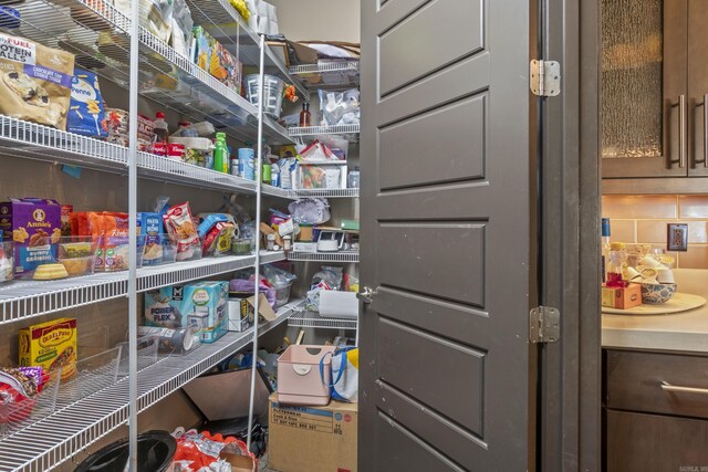 view of storage area