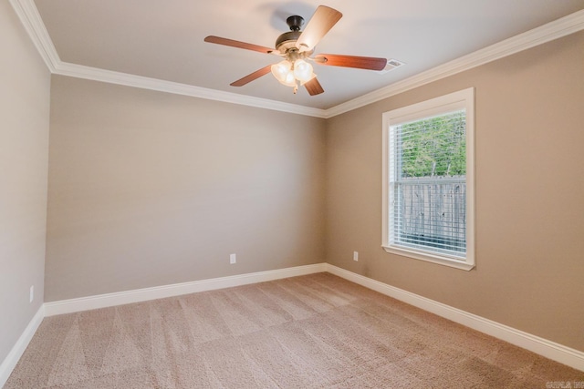 1844 White Oak Cir, Benton, AR 72019 - empty room with baseboards, light colored carpet, and crown molding