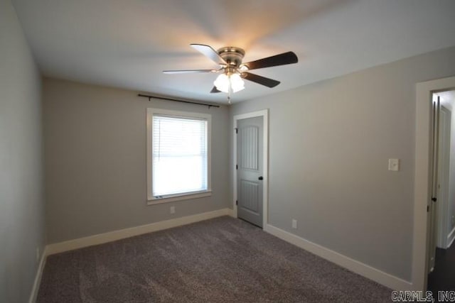 12904 Southridge Dr, Little Rock, AR 72212 - unfurnished room featuring ceiling fan, carpet floors, and baseboards