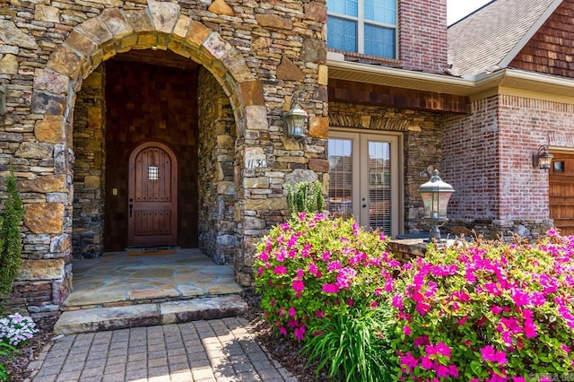 1130 Applewood Dr, Conway, AR 72034 - doorway to property featuring stone siding