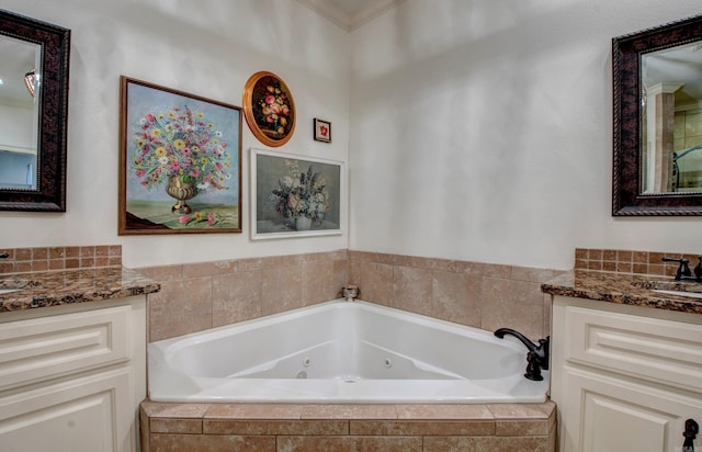 2136 Avondale, Benton, AR 72019 - bathroom featuring a whirlpool tub and vanity