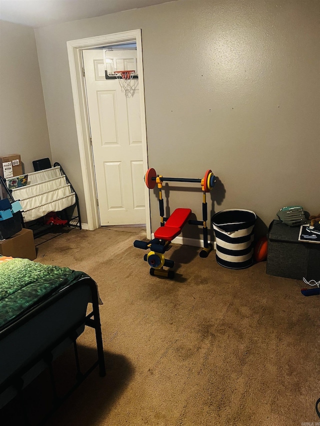 view of carpeted bedroom