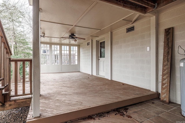 13 Arista Ln, Hot Springs Village, AR 71909 - wooden terrace featuring ceiling fan