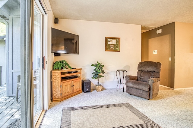20 Cortez Way, Hot Springs Village, AR 71909 - sitting room with a textured ceiling and carpet