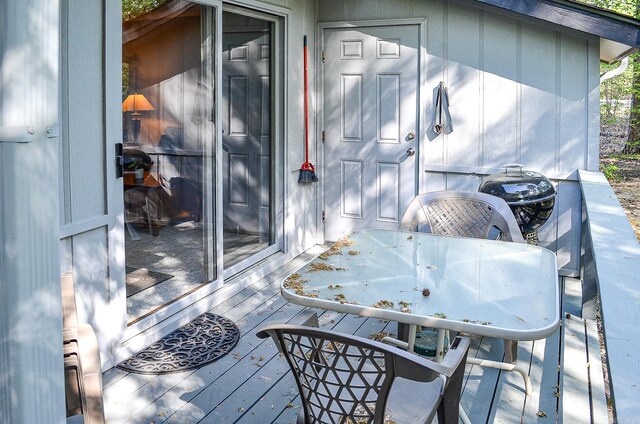 20 Cortez Way, Hot Springs Village, AR 71909 - wooden deck featuring outdoor dining area